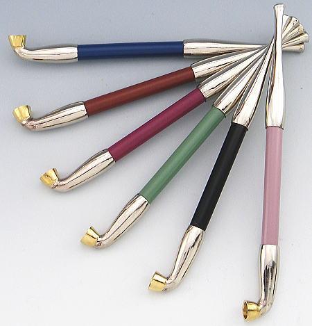 明治期 竹 特大 キセル 煙管 煙草 銀金具 達磨画 七転八起刻