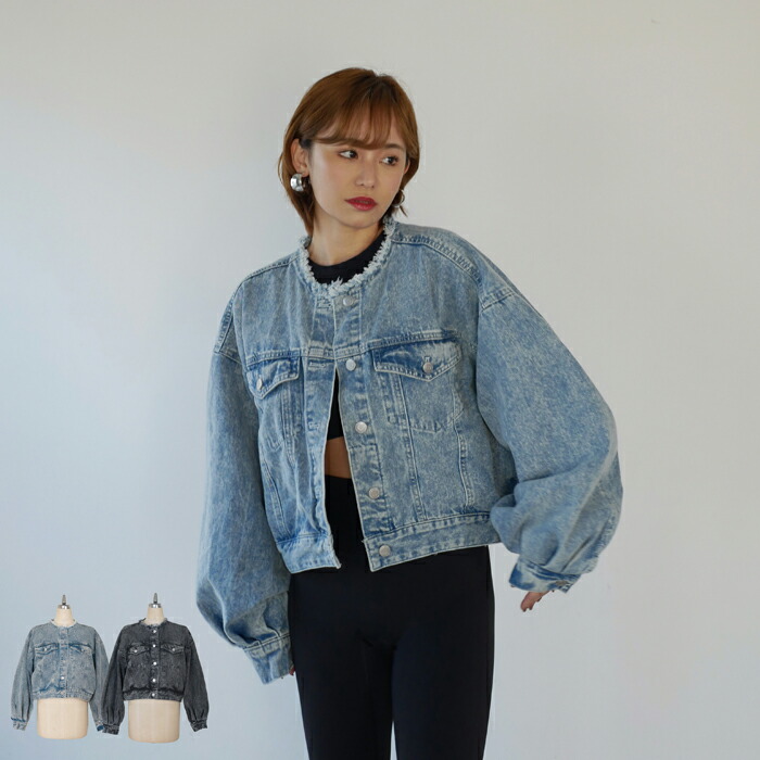 【20%off】cut off denim jacket 心地よい ジーンズ 春 秋 羽織 上衣 上衣 普段使い走り メンズライク