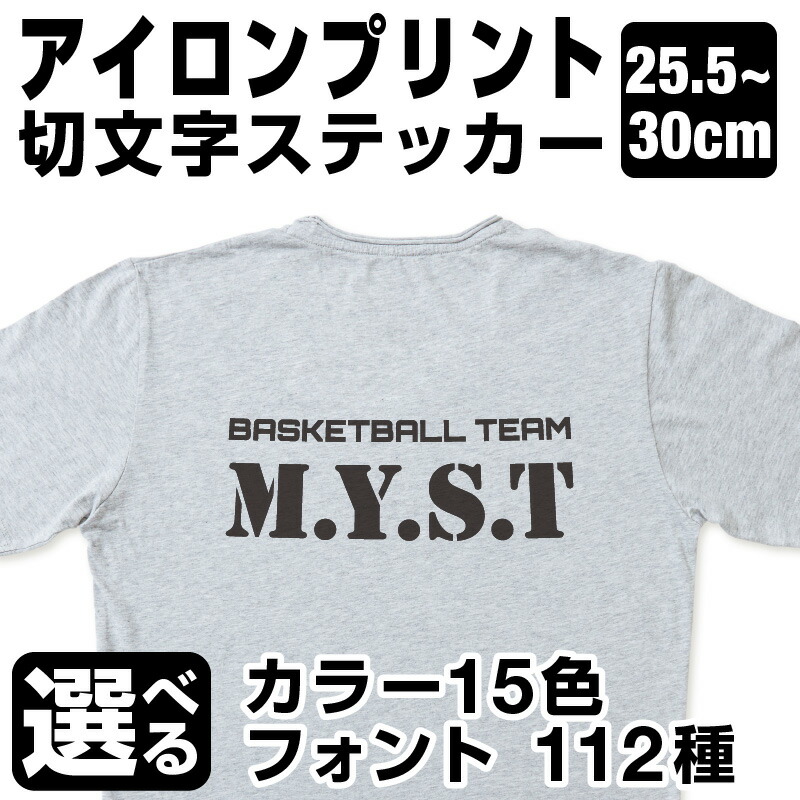 1枚30円〜アイロンプリントオーダー 1文字からOK！5cmまで同価格！（1.5〜5cm）アイロンプリント