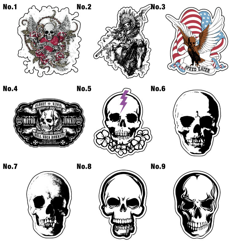 楽天市場 10cm ステッカー シール 車 かっこいい アウトドア スーツケース おしゃれ サーフィン サーフボード バイク 防水 キャラクター カー シール 雑貨 ワッペン スッテカー スティッカー スカル アメリカン メキシカンスカル マイステッカー