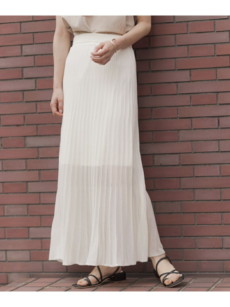 シアープリーツニットsk Mysty Woman ミスティウーマン スカート プリーツスカート ギャザースカート ホワイト ブラウン ベージュ 送料無料 Rakuten Fashion Andapt Com
