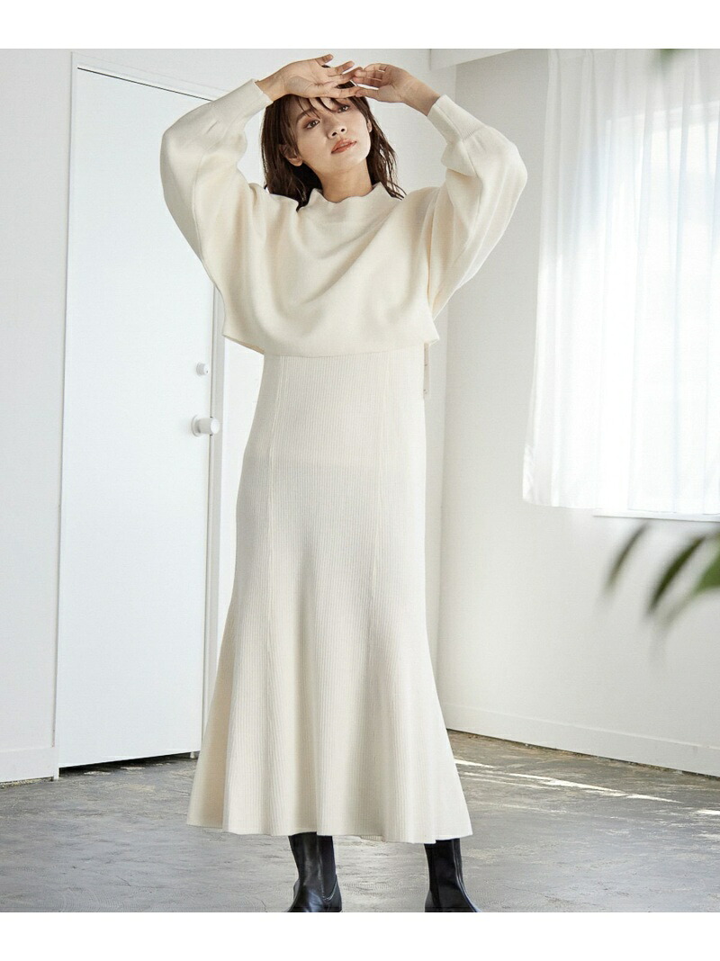 W ショートpo Nsワンピset Woman Mysty ミスティウーマン ニット