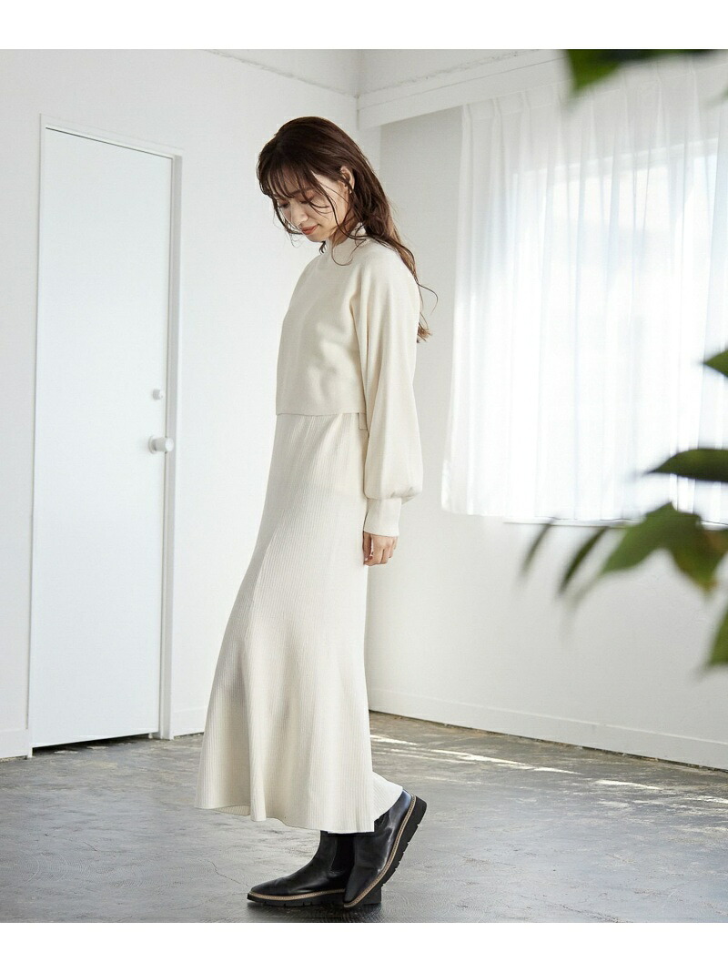 W ショートpo Nsワンピset Woman Mysty ミスティウーマン ニット