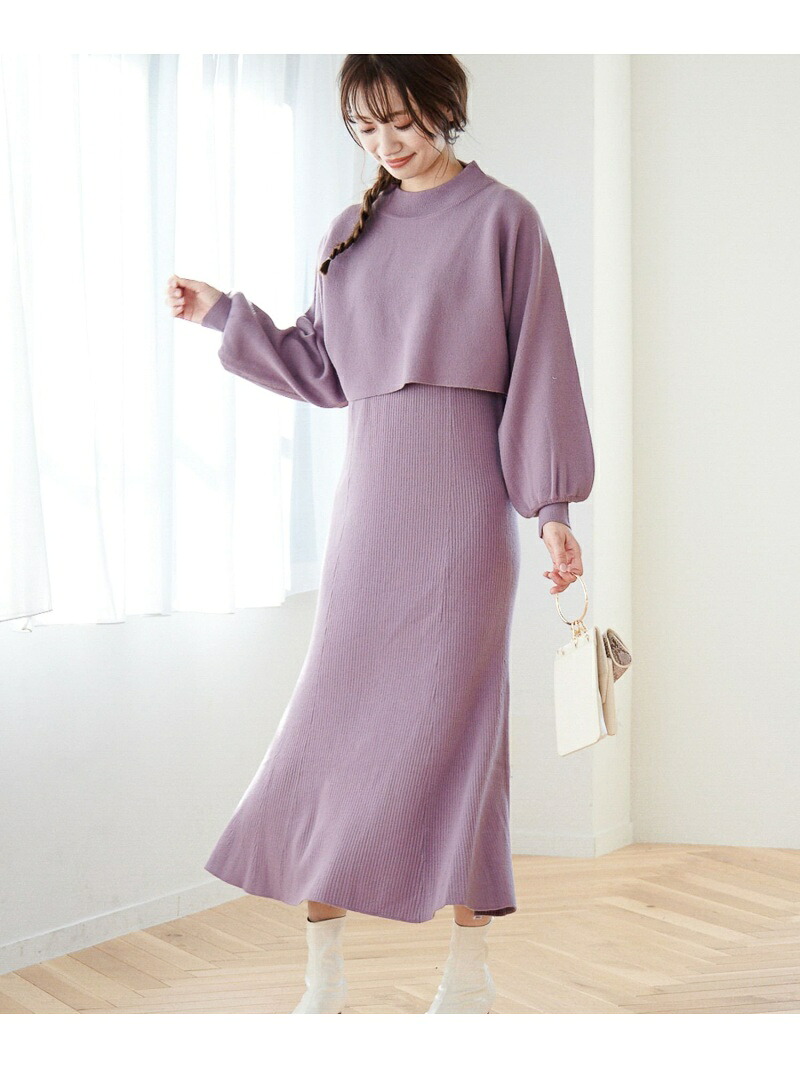 W ショートpo Nsワンピset Woman Mysty ミスティウーマン ニット