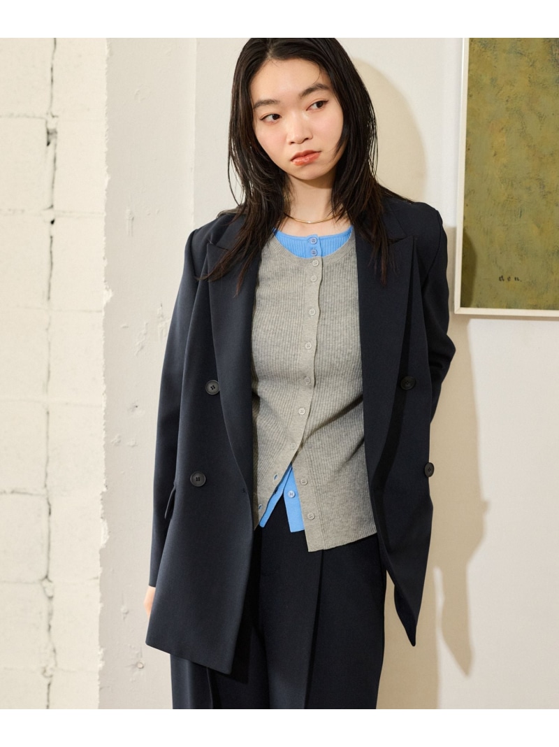 【SALE／50%OFF】【セレモニーにも/セットアップ着用可】ピークドラペルジャケット mysty woman ミスティウーマン ジャケット・アウター テーラードジャケット・ブレザー ベージュ ネイビー【RBA_E】【送料無料】[ Fashion]