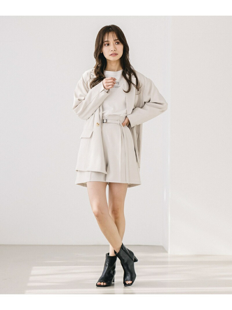 W Wボタンテーラードjk ミスティウーマン Woman Mysty コート ジャケット