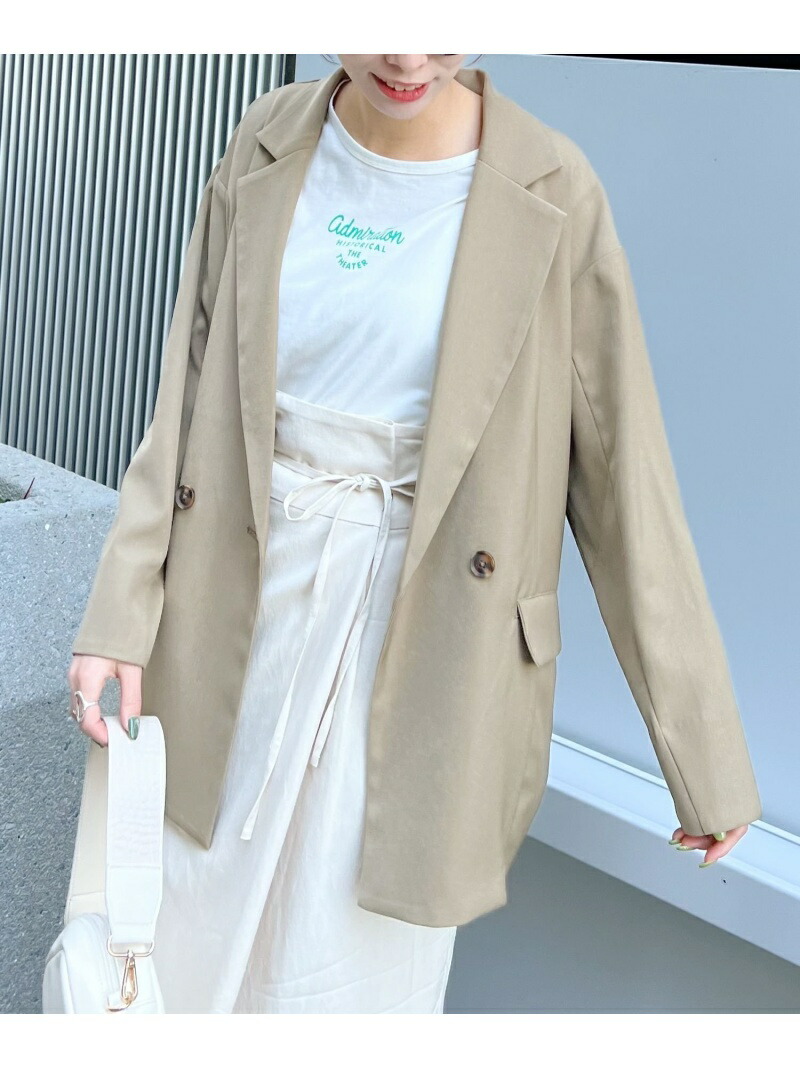 W Wボタンテーラードjk ミスティウーマン Woman Mysty コート ジャケット