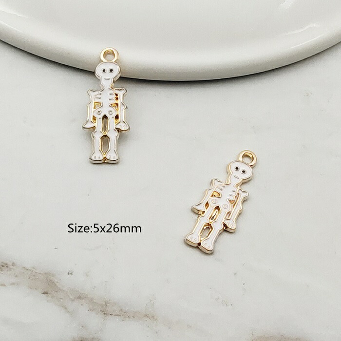 楽天市場】アクセサリーチャーム 髑髏 チャーム【ドクロ 2個入り