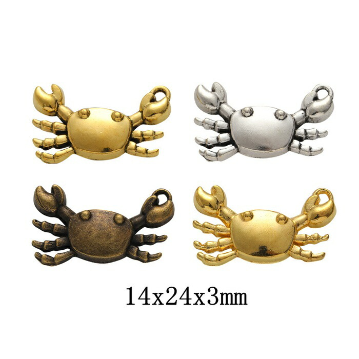 カニ　ゴールド　デザイン チャーム 約2.2cm ポールヒューイット公式通販】-Cancer 12星座チャーム ゴールド