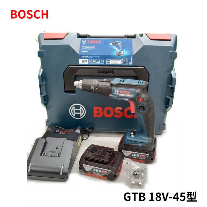 【未使用品】 【訳あり】BOSCH ボッシュ 18V コードレススクリュードライバー PRO セット GTB 18V-45 バッテリー GBA 18V5.0Ah 2個 充電器 GAL 18V-40 ケース傷有｜マイツール熊谷