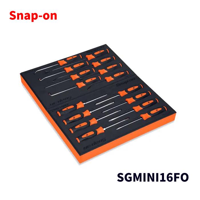 Snap-on スナップオン ソフトグリップ ミニチップ コンビネーションドライバー シールリムーバーセット 16個 オレンジ