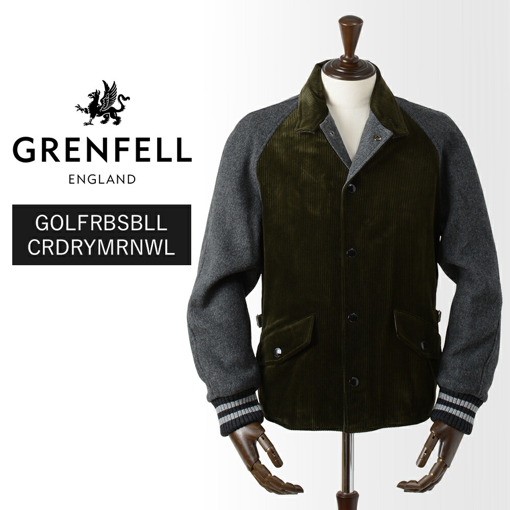 【40%OFF/定価105,600円】グレンフェル 新品 ベースボールジャケット GOLFRBSBLL-CRDRYMRNWL 38 国内正規品 英国製 #f10020 GF38