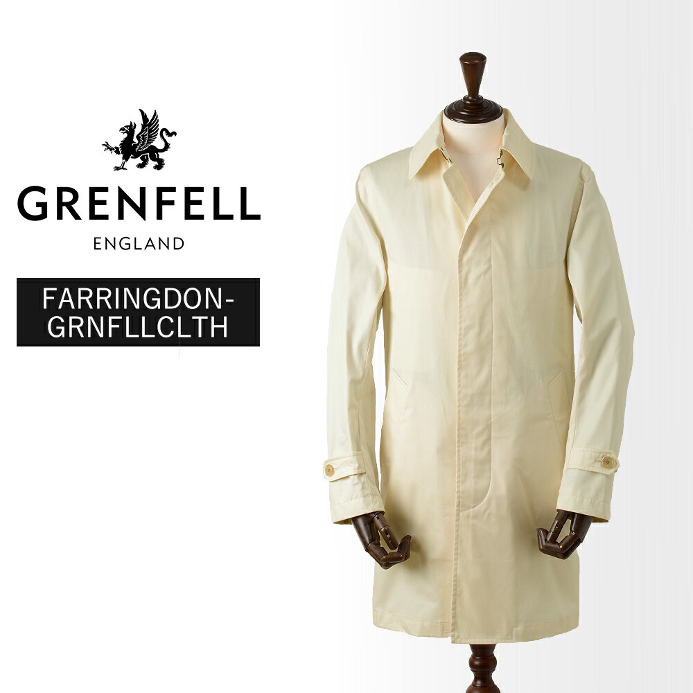 【40%OFF/定価137,500円】グレンフェル 新品 コート FARRINGDON-GRNFLLCLTH 38 オフホワイト 国内正規品 英国製 GRENFELL #f10087 GF38｜myu clothing 店