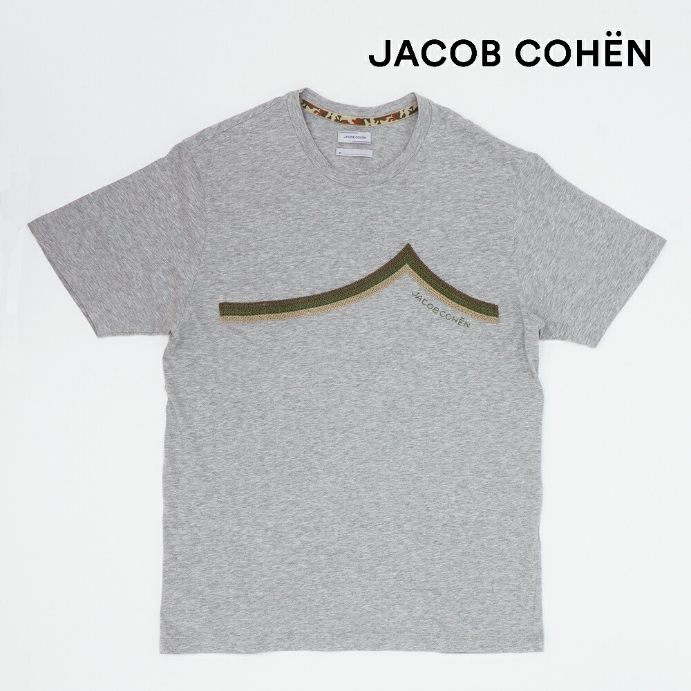 【50%OFF】ヤコブコーエン コットン Tシャツ グレー 国内正規品 イタリア製 Jacob Cohen YPS YPM YPL YPXL｜myu clothing 店