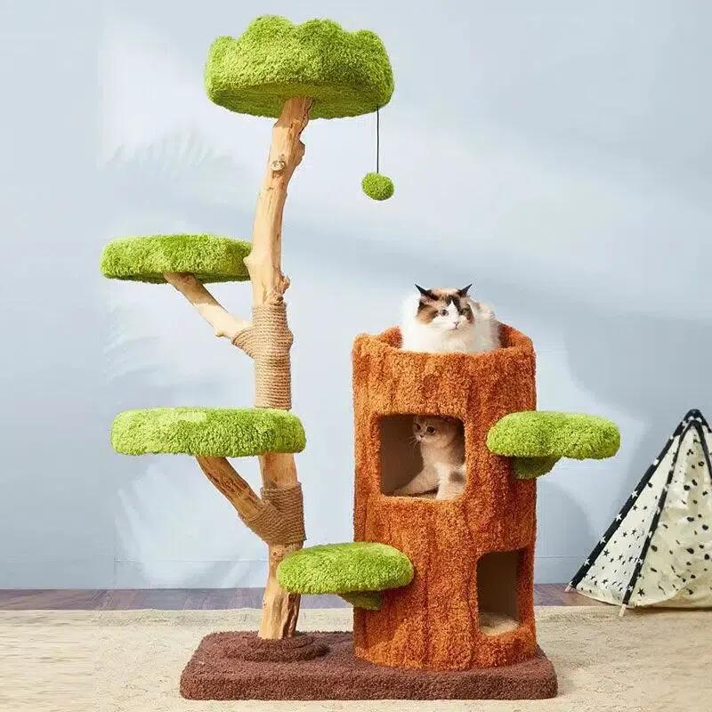 【木にのる】キャットタワー 木製 醇乎たる材 今めかしい 北欧 取り付け 釣りあい感人並み外れた 手ごわい 高さ142糎 爪とぎ 生まれながら木 晴れ晴れしい 多頭飼い 大型猫 年がしら猫 猫円柱 キャットハウス 駆け込み寺 室内装飾 室内 プレイグランド 猫備品 愛玩動物備品 MyUnipet 翌取り引き日送りとどける 貨物輸送無料 日本国内送りとどける
