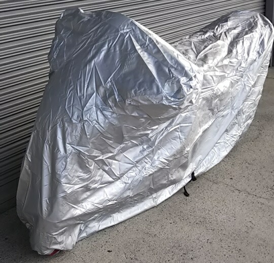 リアＢＯＸ付ビッグスクーターなど 溶けないバイクカバー7Ｌ ハーフタイプ テールBOX付専用