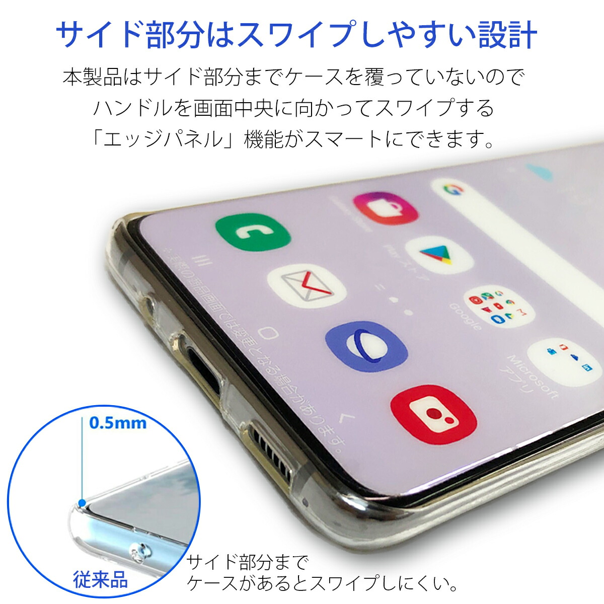 楽天市場 Galaxy S 5g クリアケース ギャラクシー スマホ ケース Docomo Sc 51a Au Scg01 Tpu 衝撃 衝撃吸収 傷防止 グリップ カバー 薄型 軽量 スマホ 透明 クリア ポイント2倍 マラソンcp My Way Smart 楽天市場店