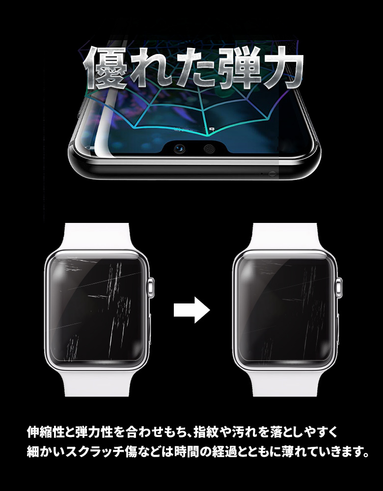 楽天市場 Apple Watch 6 バンド アップルウォッチ Se ベルト Series 3 スマートウォッチ フィルム 高透明 クリア 本体 画面 保護 アップル ウォッチ シリーズ 44mm 42mm 40mm 38mm スマート シート ウレタン 全面 極薄 高透明 安心 2枚入り 送料無料 ポイント消化 My Way