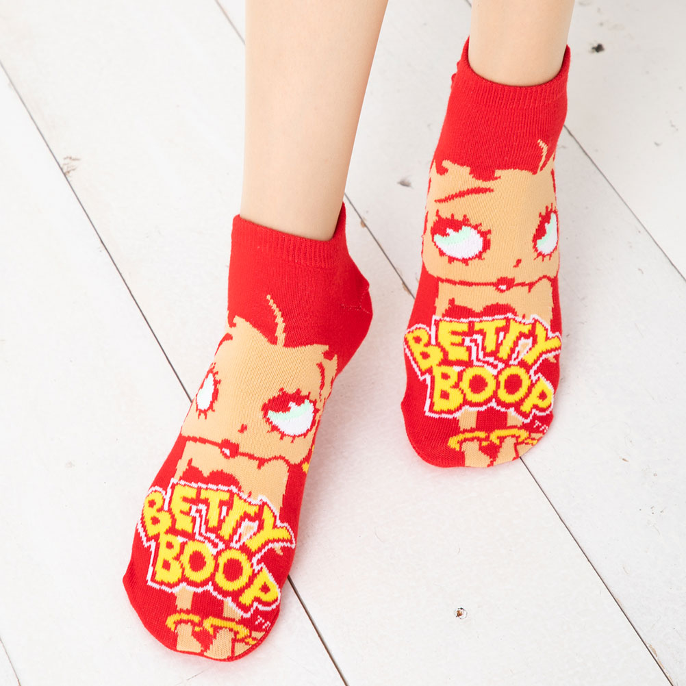 【楽天市場】Betty Boop ベティロゴ柄 ソックス (スニーカー丈)(23-25cm) 靴下 ベティ・ブープ レディース：レッグウェア