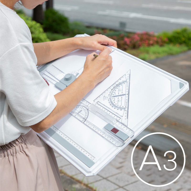 楽天市場】製図板 A4サイズ対応 定規付 速く正確に作図ができる 製図台