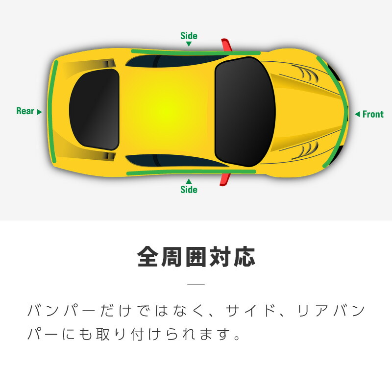 ガリ傷防止アンダーガード汎用ガリ傷から守るバンパーガードバンパーガードプロテクターバンパープロテクターフロントスポイラーリップスポイラー車ブラックホワイト黒白フロントサイドリア