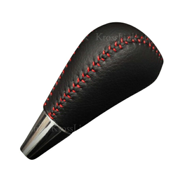 楽天市場】シフトノブ トヨタ 汎用 AT 8mm ブラックレザー 赤ステッチ