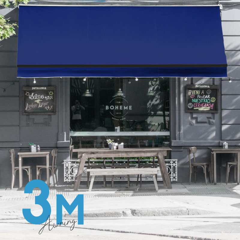 色は　黒　Size : 3mx2m新機能伸縮式 3mオーニングテント 楽天市場】オーニングテント 3M 張出 2m 巻き取り式 防水 格納式 手動
