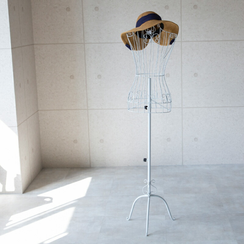 トルソー レディース 9号 マネキン アンティーク インテリア 軽量 サイズ調整 撮影 猫脚 ワイヤー 女性 全身 おしゃれ ディスプレイ ホワイト ブラック かわいい アイアン モダン シンプル Devils Bsp Fr