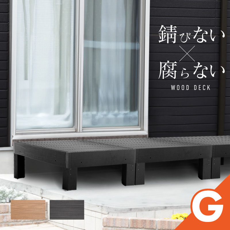ウッドデッキ 置くだけ 人工木材 樹脂 腐らない 屋外 DIY チーク ブラック ウッドパネル リフォーム ウッドテラス えんがわ 縁台 ぬれ縁 アイウッド ガーデニング 洗濯物|M’zNet