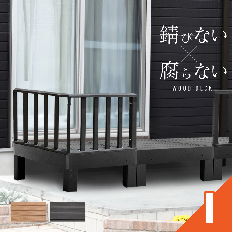 ウッドデッキ 置くだけ 人工木材 樹脂 腐らない 屋外 DIY 後付け フェンス チーク ブラック ウッドパネル リフォーム ウッドテラス えんがわ 縁台 ぬれ縁 アイウッド ガーデニング 洗濯物