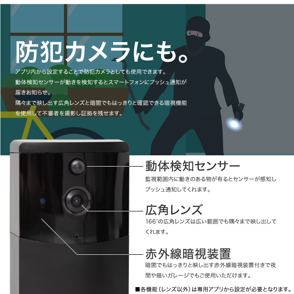 楽天市場 インターホン ドアホン ワイヤレス カメラ付き Wi Fi スマホ 通知 録画 会話 防犯 管理 赤外線 動体検知 広角レンズ 防犯カメラ 来客をスマホにお知らせ ドアベル 録音 静止画 対応 ｍ ｚｎｅｔ