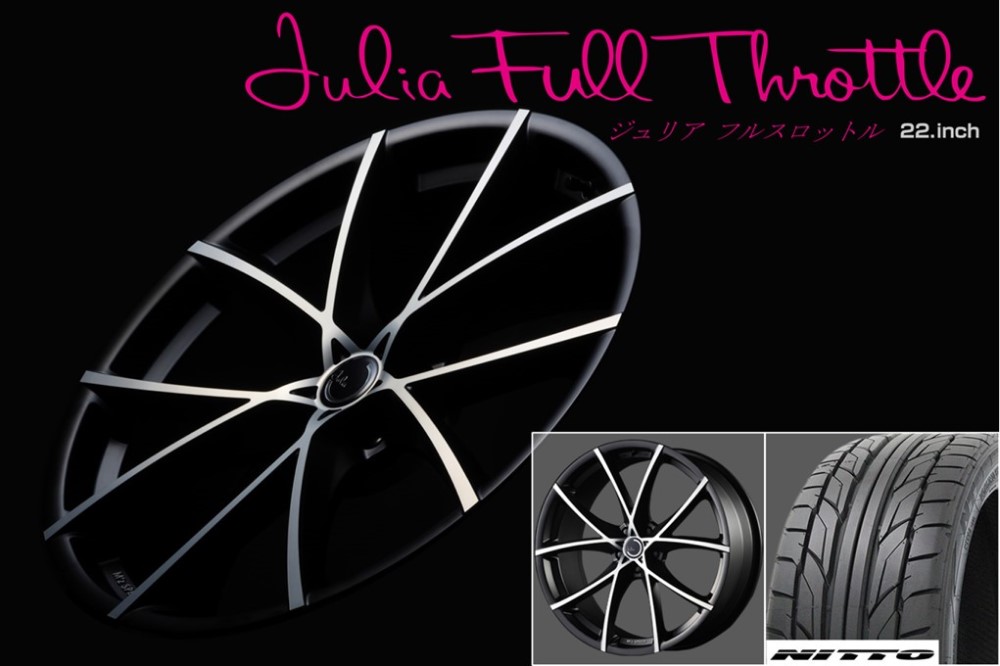 【タイヤホイール 4本セット】トヨタ 40系アルファード ヴェルファイア用 22インチ [ジュリア フルスロットル+YOKOHAMA or NITTO] エムズスピード M'z SPEED mzspeed ヨコハマ ニットー ブラック ブラポリ｜エムズスピード公式EC　店