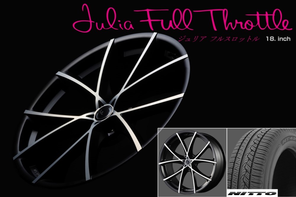 【タイヤホイール 4本セット】トヨタ ヤリスクロス用 18インチ 19インチ [ジュリア フルスロットル+NITTO NT421Q or NT555 G2] エムズスピード M'z SPEED mzspeed ニットータイヤ マットブラック ブラポリ｜エムズスピード公式EC　店