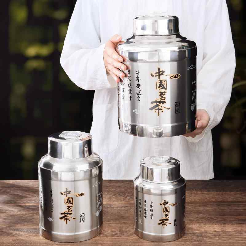 茶筒 おしゃれ 茶缶 キャニスター お茶入れ 紅茶 コーヒー豆 保存容器 ステンレス 密封 ポータブル 旅行 プーアール 家庭用 シルバー