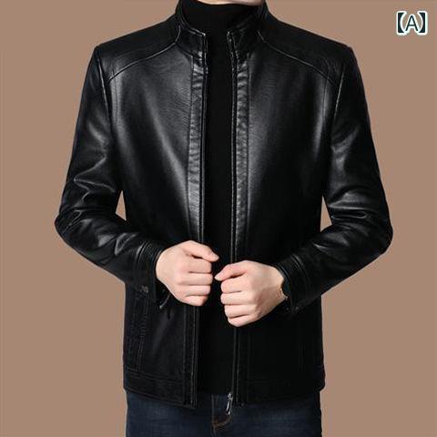 楽天市場】レザー ジャケット メンズ ライダース 革ジャン 厚手