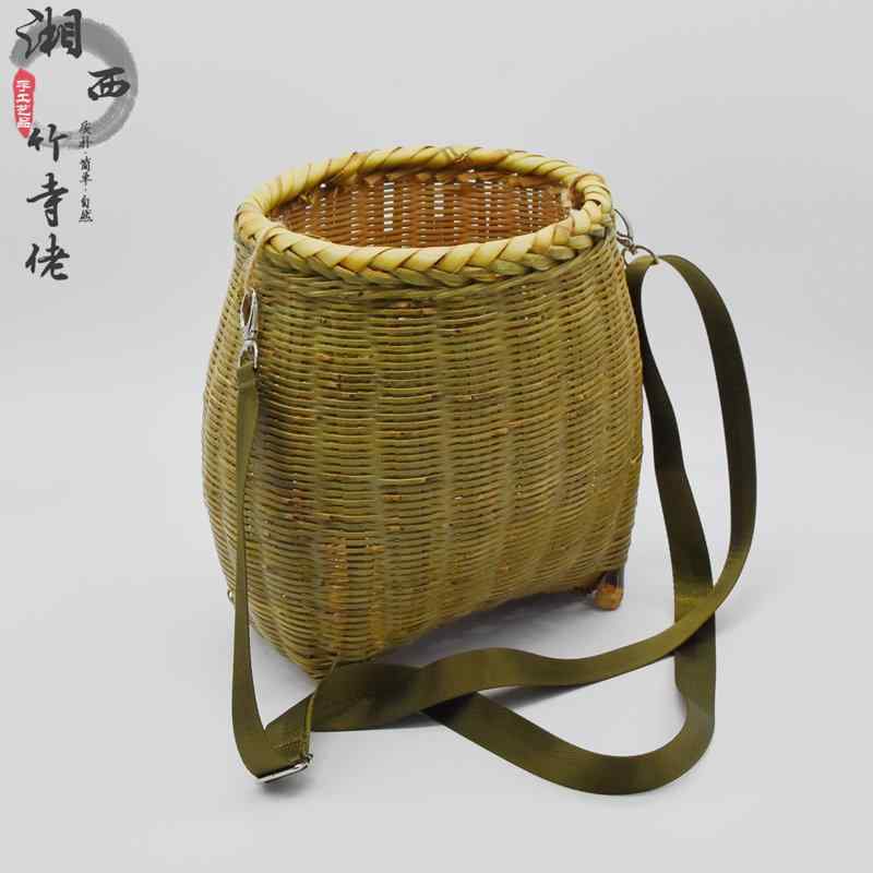 魚籠　レトロ　アンティーク 竹ビク 中型 竹魚籠 レトロ アンティーク 1個 [TI] : エナドット