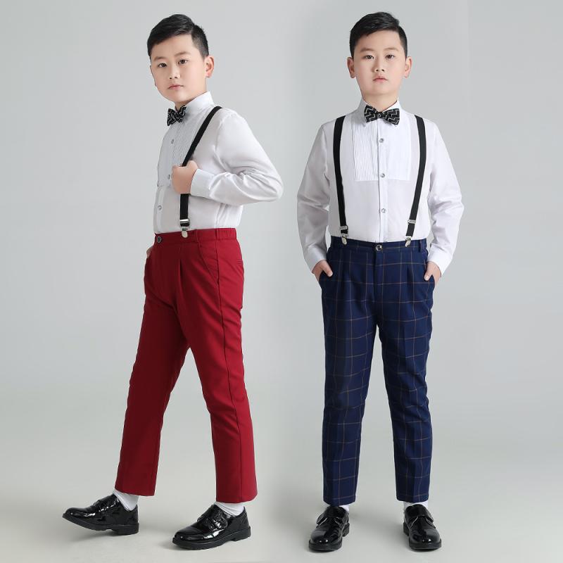スーツ キッズ 子供用 おしゃれ ファッション 男の子 春夏秋 大きいサイズ フラワーガール ドレス ジャケット セット ボーイズ サスペンダー シャツ パンツ