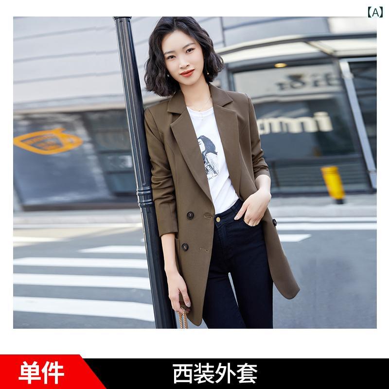 レディース ジャケット ビジネス カジュアル フォーマル きれいめ 大人 婦人服 ジャケット ブレザー ミドル丈 春秋 韓国 スリムフィット