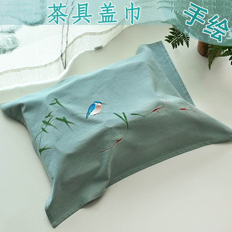 ほこりよけ 布 ティーセット トレイ カバー 和風 おしゃれ 雑貨 インテリア 刺繍 長方形 テーブル クロス 選べる サイズ 花柄 緑 ベージュ 茶