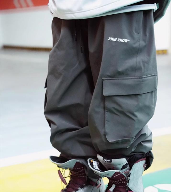 スキーウェア メンズ パンツ レディース スノーボード アウトドア 防水 防風 通気性 保温 暖かい ルーズ アメリカン カジュアル 無地 黒 グレー カーキ｜モズラボ