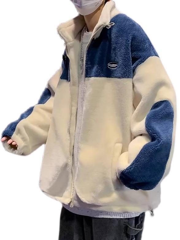 楽天市場】ボアジャケット メンズ 冬 アウター ウール 青 カーキ