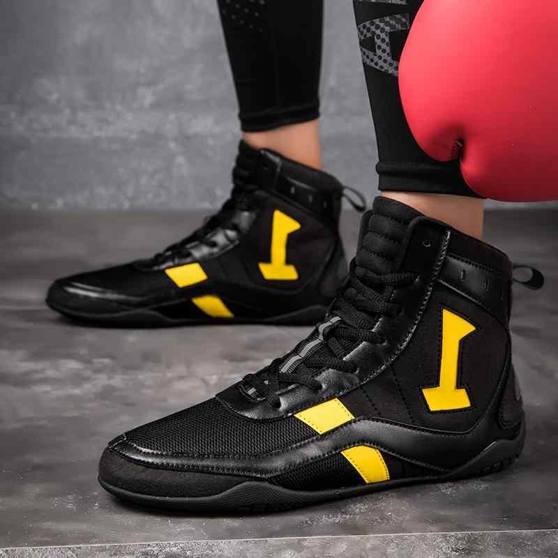 ボクシングシューズ レスリング トレーニング メンズ 格闘技 ウェイトリフティング ハイ カット ジム 屋内 スポーツ用品