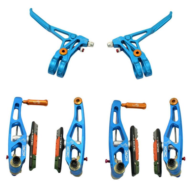 KCNC V6 VB6 MTB V-Brake Set (V-Brakes and Levers), Blue, SK2170