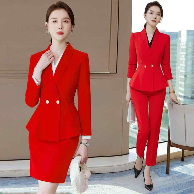 レディース ファッション トップス スーツ セット ジャケット ブレザー スカート ズボン パンツ ロング シャツ カットソー 秋冬 女性 爽やか 清潔感 オフィス 面接 参観日 ビジネス カジュアル フォーマル 作業服 婦人服
