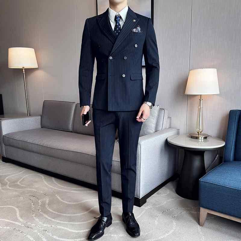 メンズ スーツ セット スタイリッシュ ジャケット ブレザー スリーピース ズボン パンツ ロング シャツ ベスト 秋 洗練 大人 男性 おしゃれ ビジネス カジュアル フォーマル オフィス パーティー 紳士服