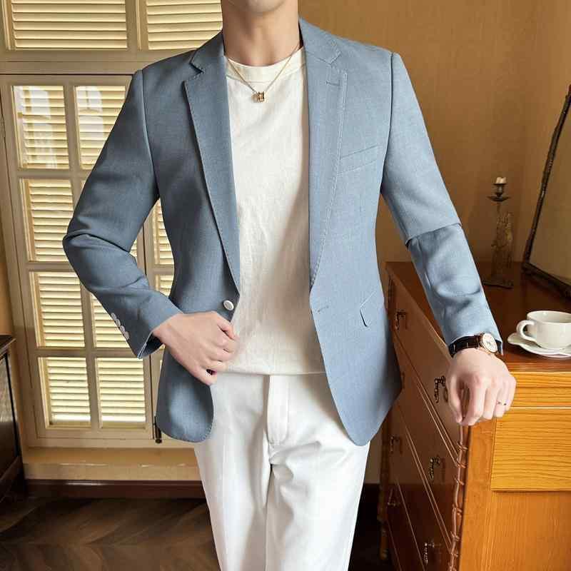 メンズ ファッション トップス ジャケット ブレザー カジュアル 長袖 スリム フィット 春 男性 仮装 変装 衣料品 面接 仕事 フォーマル 作業服 紳士服