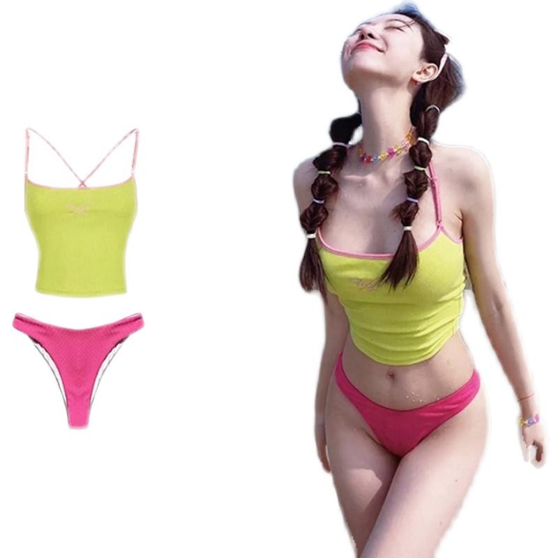 ビキニ レディース水着 夏 セパレート デニムパンツ 海 プール 温泉 リゾート �
2000
�行 レジャー シンプル カジュアル セクシー ピンク 緑