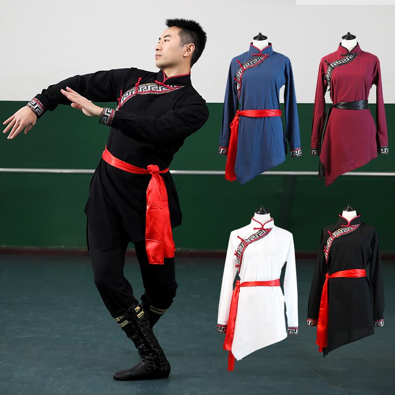 モンゴル 衣装 民族 舞踊 メンズ レディース 舞台 パフォーマンス コスプレ ブラック ホワイト ブルー