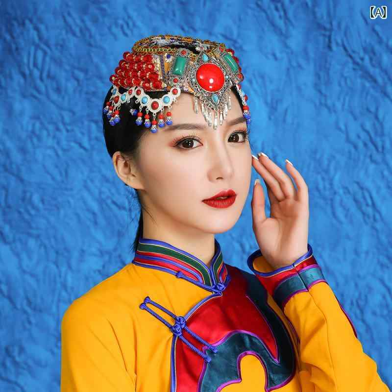 モンゴル 衣装 レディース 大人 子供 ダンス パフォーマンス 帽子 舞踊 頭飾り ファッション アクセサリー