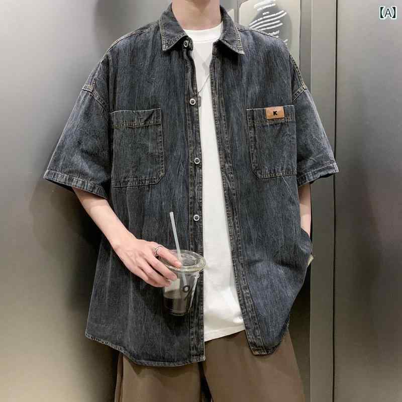 メンズ デニムパンツ 大きめ カジュアル サイドポケット H00088 B＆T CLUB ジーンズ カーゴショートパンツ デニム 大きいサイズ